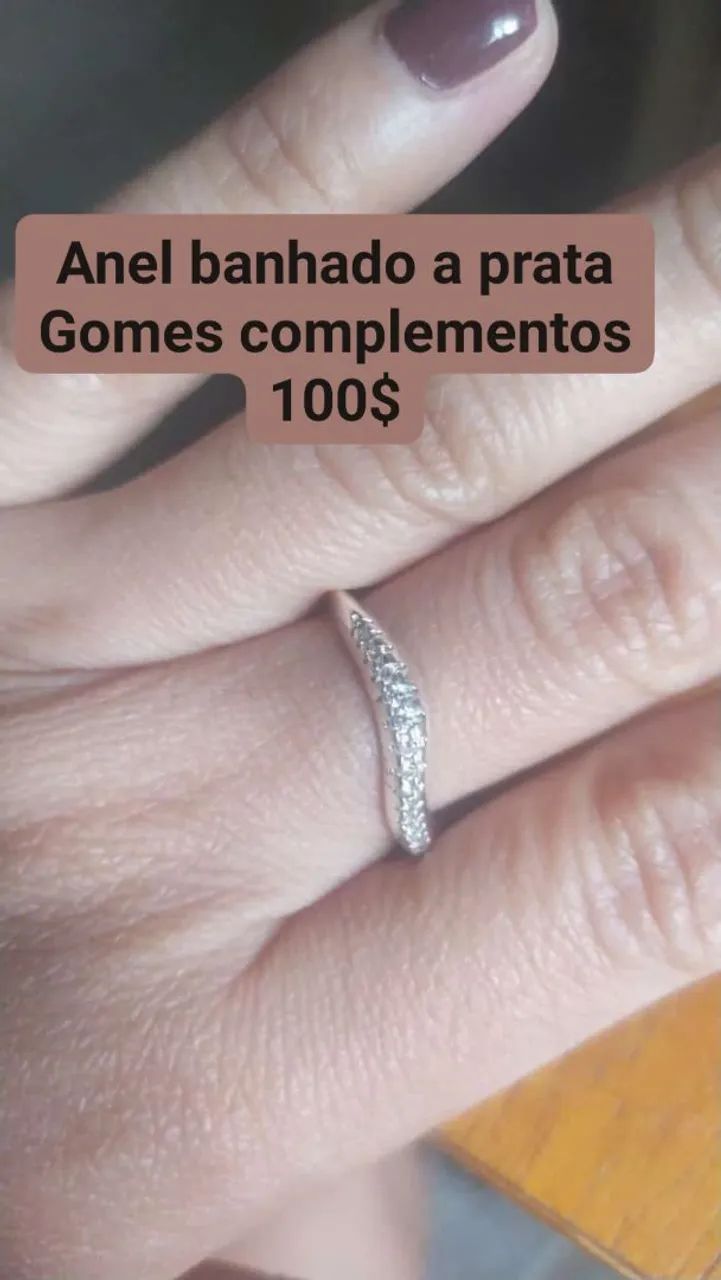 Semi joia banhada a prata com 1 ano de garantia, Gomes complementos  - Foto 4