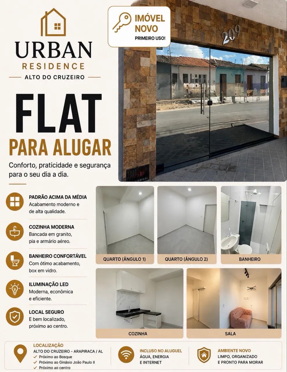Localizada no coração da cidade * COM ENERGIA INCLUSA*