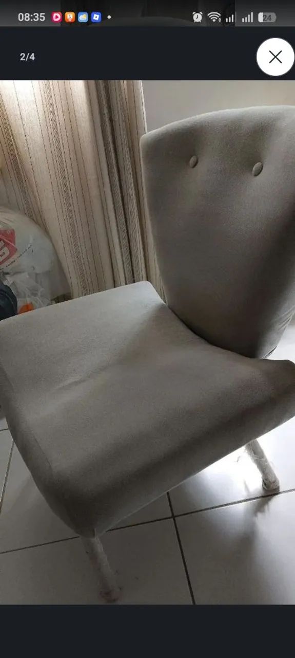 Poltrona cinza bem conservada por 200 reais  - Foto 4