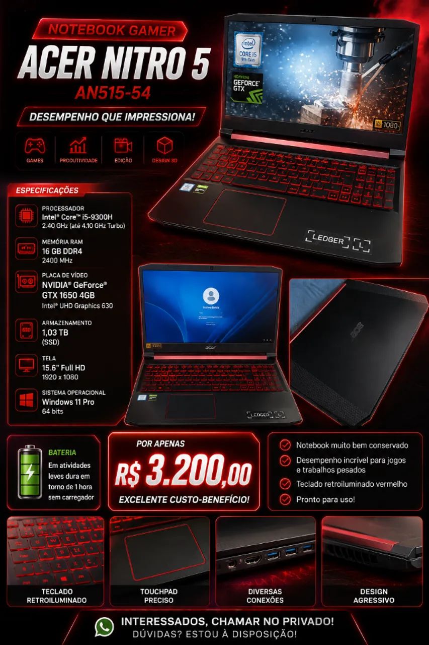 Notebook Acer Gamer  - Foto 4