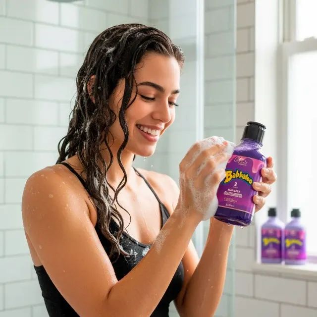 Kit Shampoo, Máscara e Condicionador Babbaloo Uva - CM0037 - Foto 5