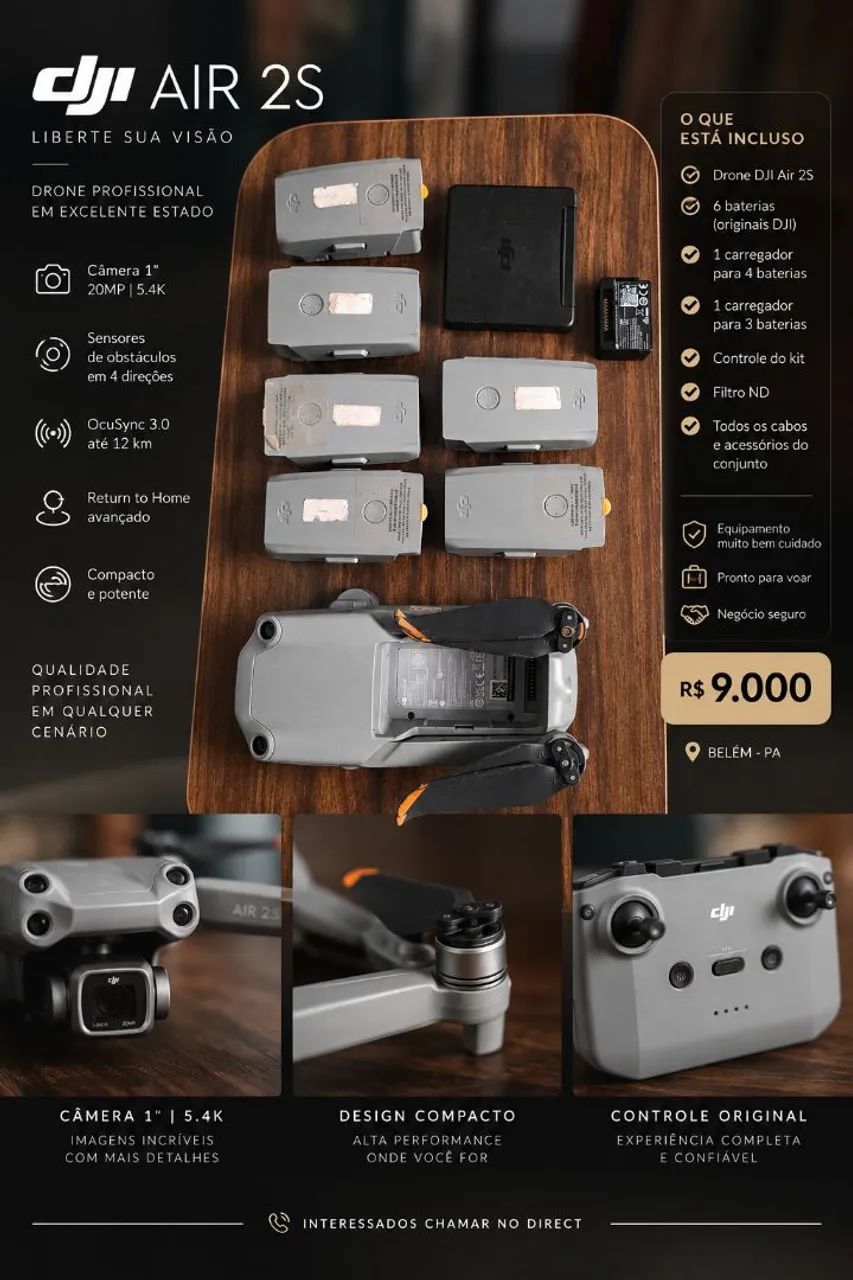 Dji air 2s drone profissional