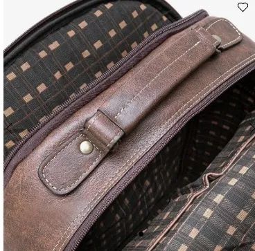 Mochila em Couro Marrom - Democrata  - Foto 4