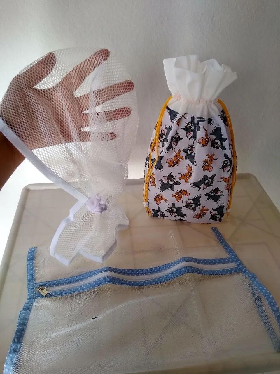 Kit organizador e touca culinária