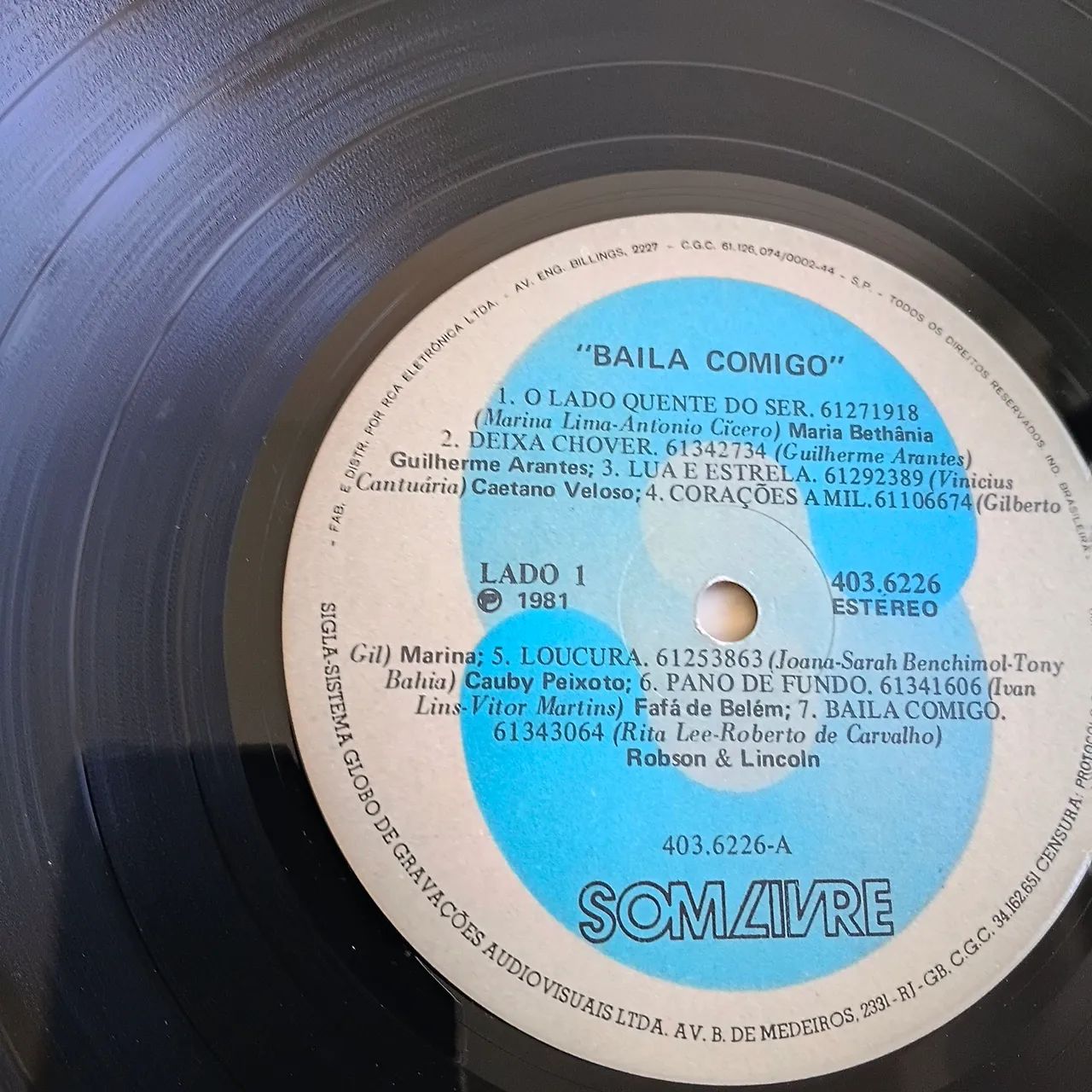 LP Baila Comigo 1981 Trilha Sonora Original Novela Som Livre Vinil