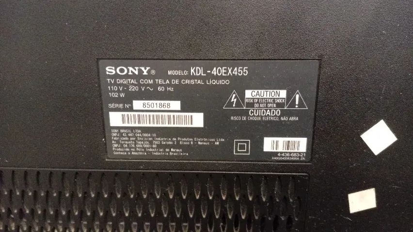 Televisão Sony Bravia 40" (Retirada de Peças)
