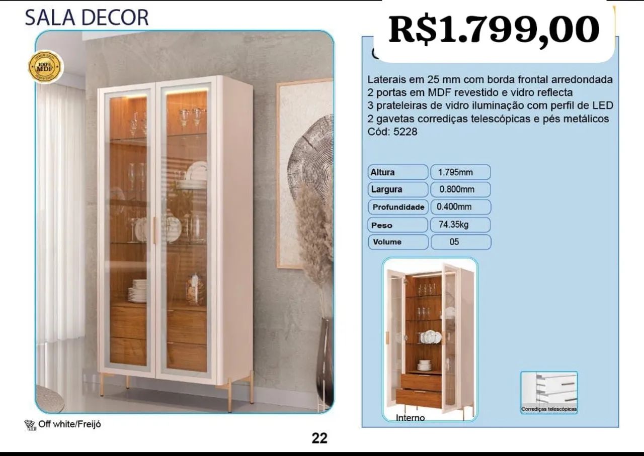 Cristaleira SALA DECOR