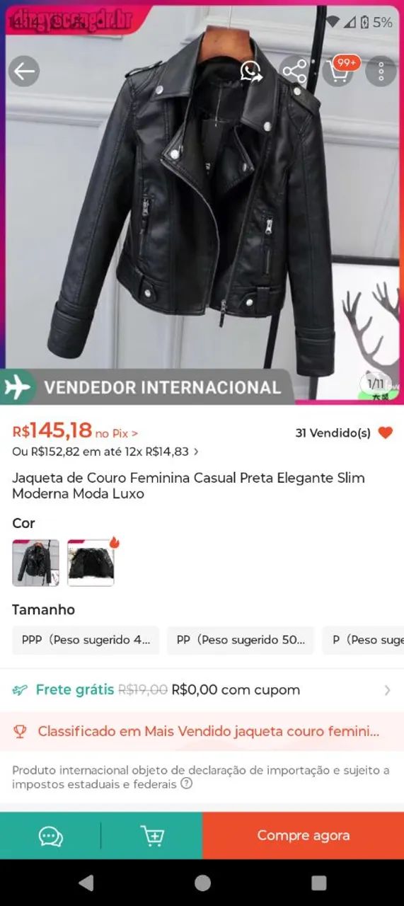 Jaqueta de couro - Foto 2