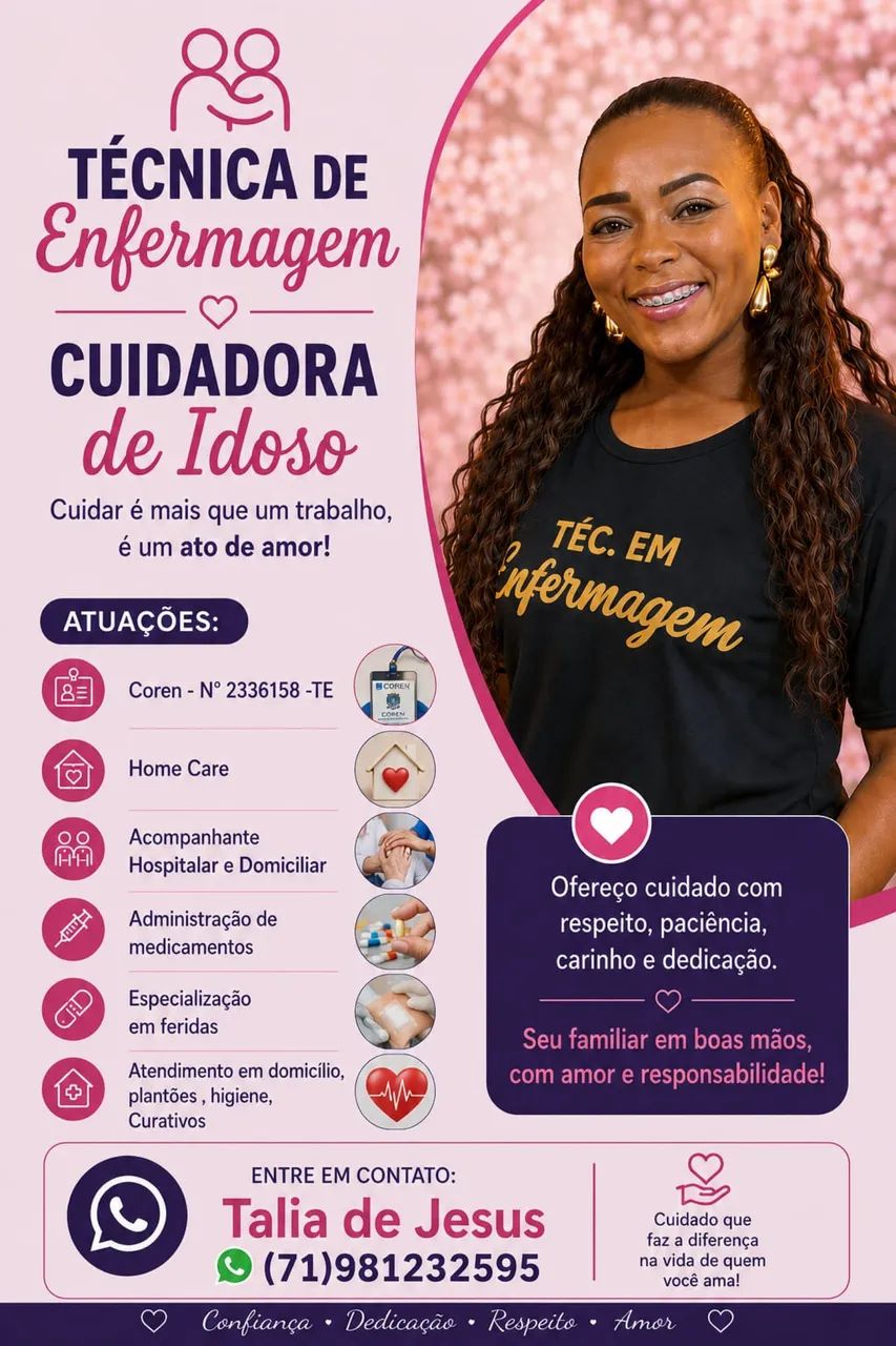 Técnica e cuidadora