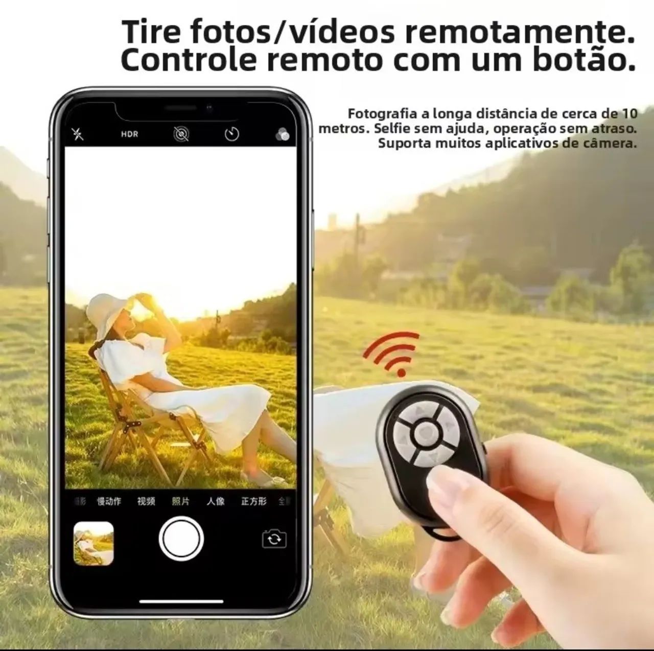 Controle remoto Bluetooth para selfie  - Foto 3
