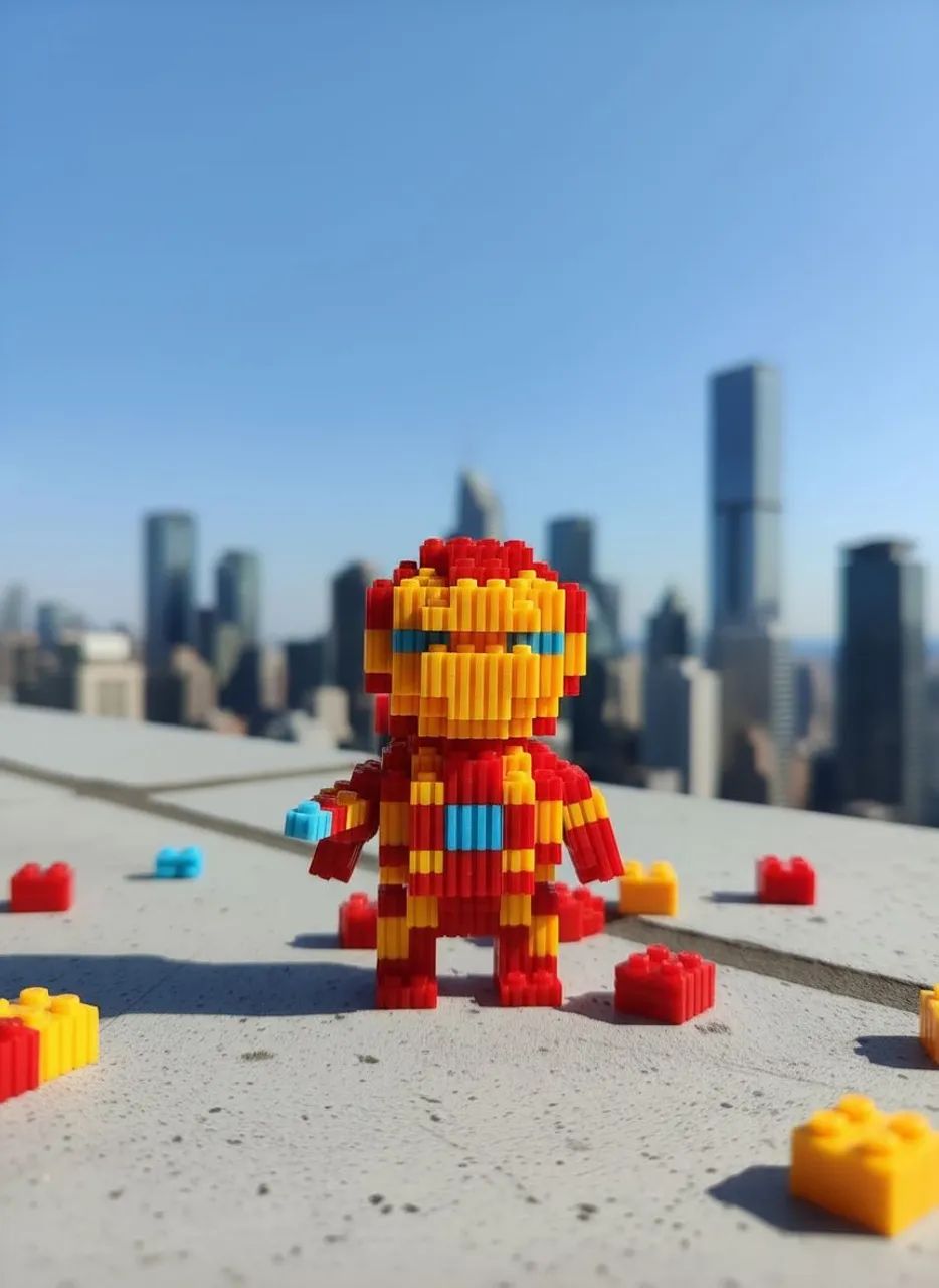 Boneco Blocos de Montar | Homem de Ferro 