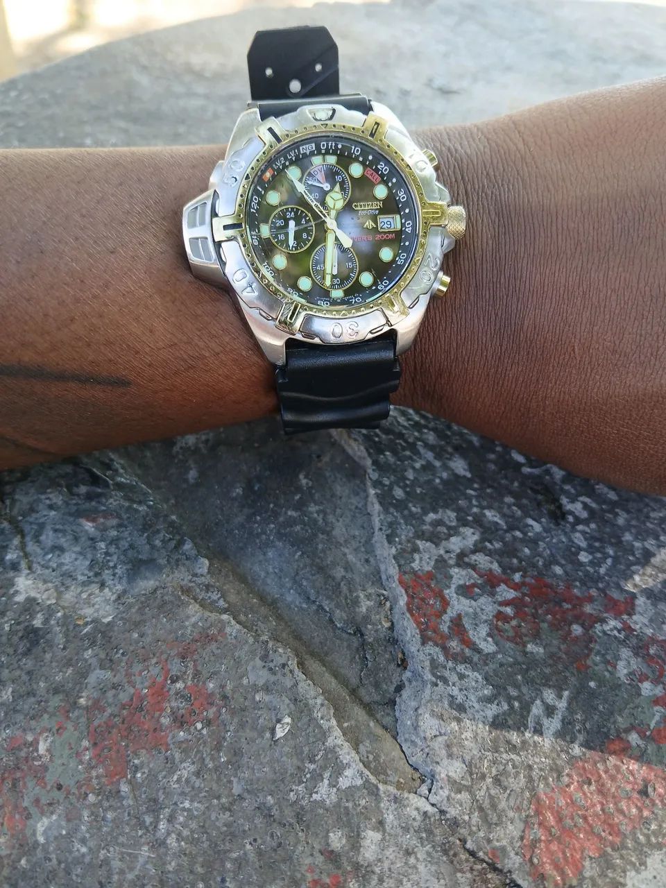 Citizen aqualand bj2004 ecodrive série ouro raridade  - Foto 2