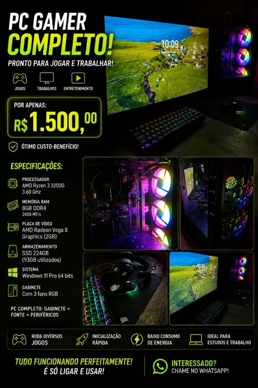 Computador gamer completo 