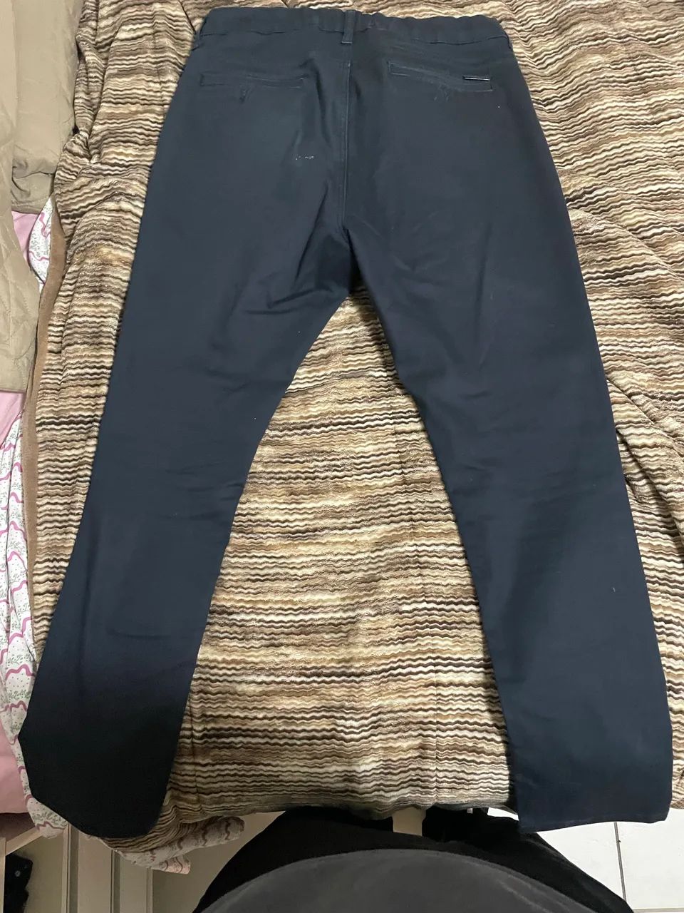 Calça social 44 azul masculina - Foto 3