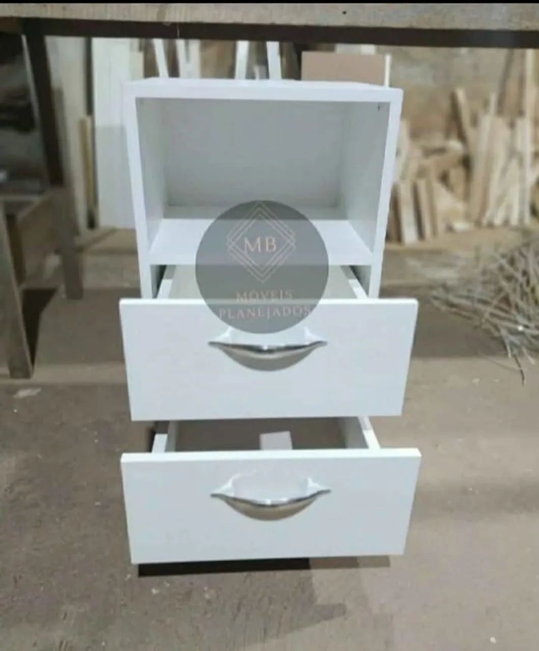 Mesa de cabeceira nova 100% MDF branco  - Foto 2