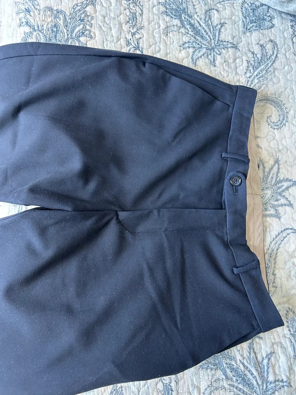 Calça Alfaiataria Zara 40 Azul Marinho - Foto 2