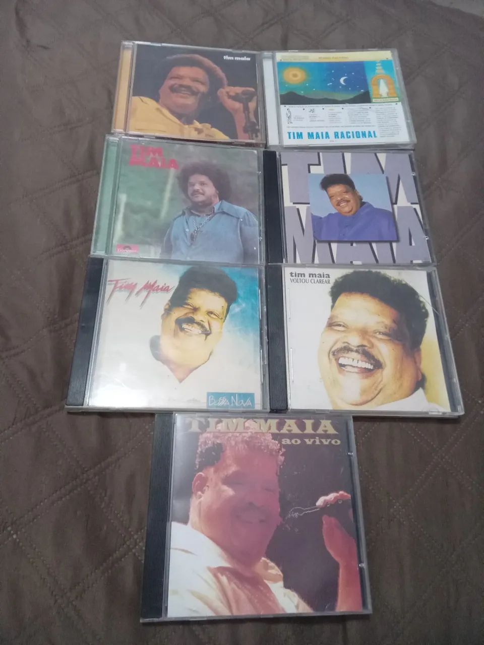 Lote 7 CDs Tim Maia Racional 1973 1980 Romântico Vivo Bossa Voltou Clarear
