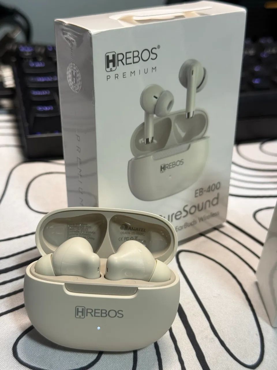 Fone Bluetooth HREBOS EB-400 PureSound Wireless - Novo