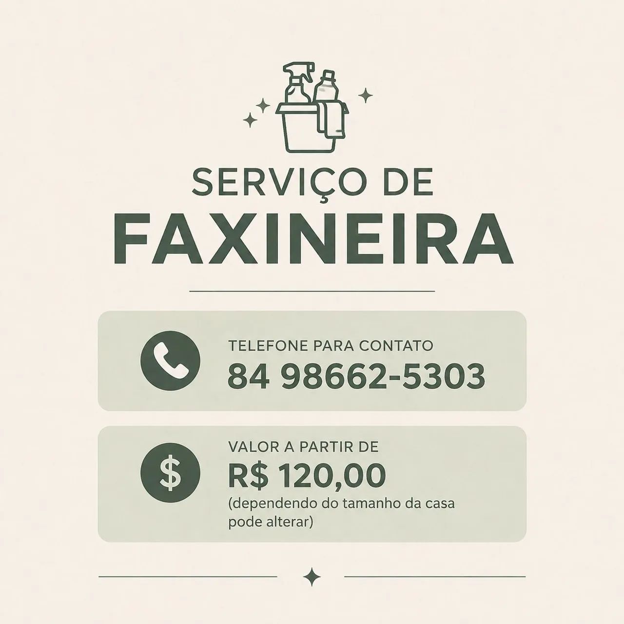 Serviço de faxina