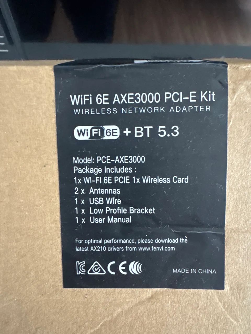     Placa de Rede FENVI Wi-Fi 6E AXE3000 PCI-E Bluetooth 5.3 - Foto 4