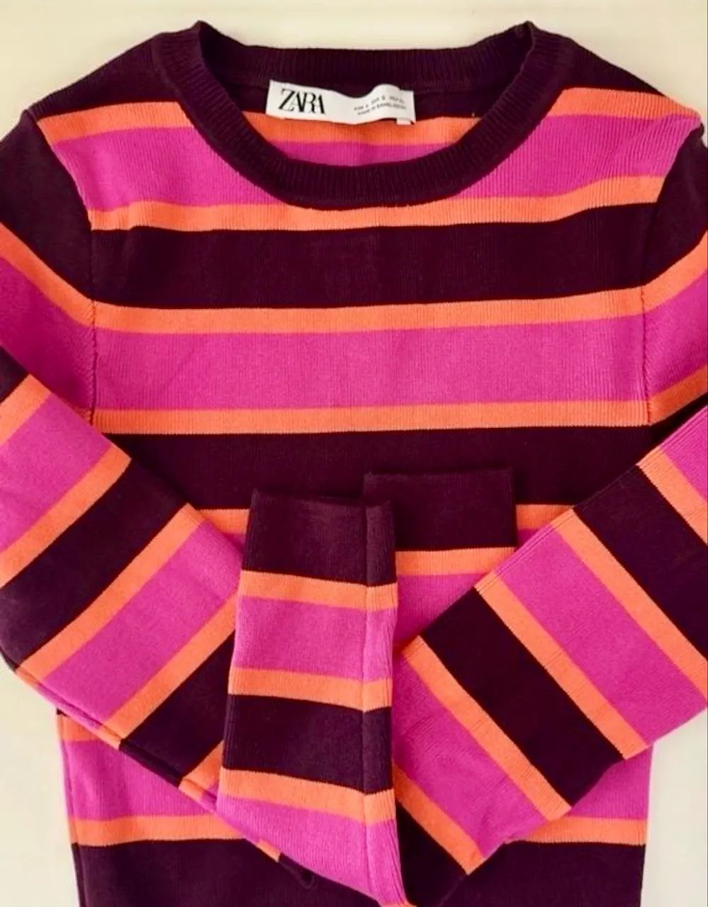 Blusa cropped listrada Zara original nova  - Foto 4