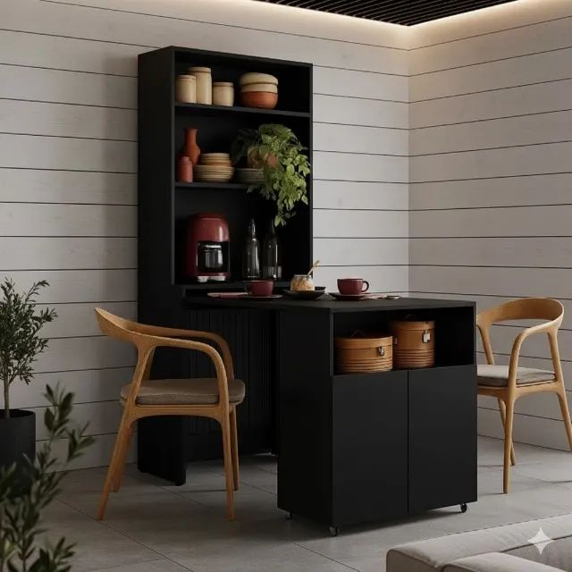Mesa de escritorio dobravel com rodizios