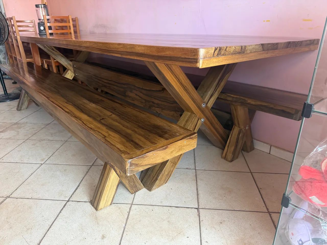 Mesa com dois bancos 3.00 de comprimento nova - Foto 4