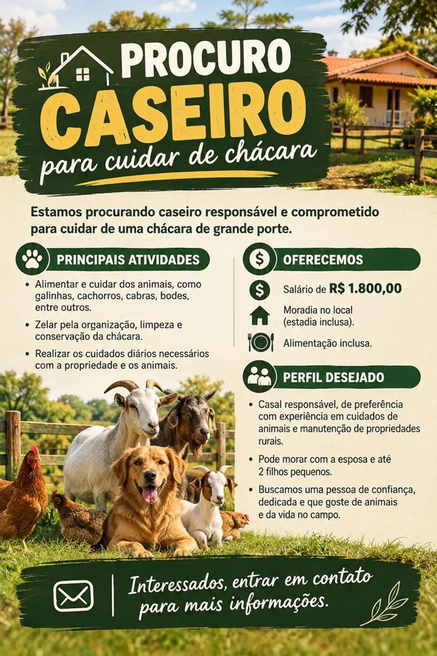 Procuro caseiro 