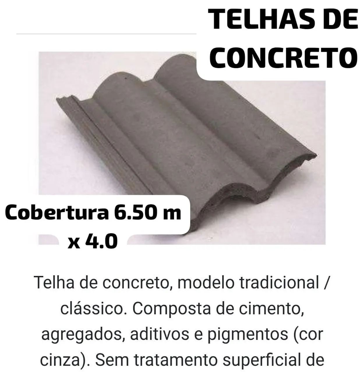 Telhas de concreto ( tegula ) valor R$ 3,50 cada - Foto 3