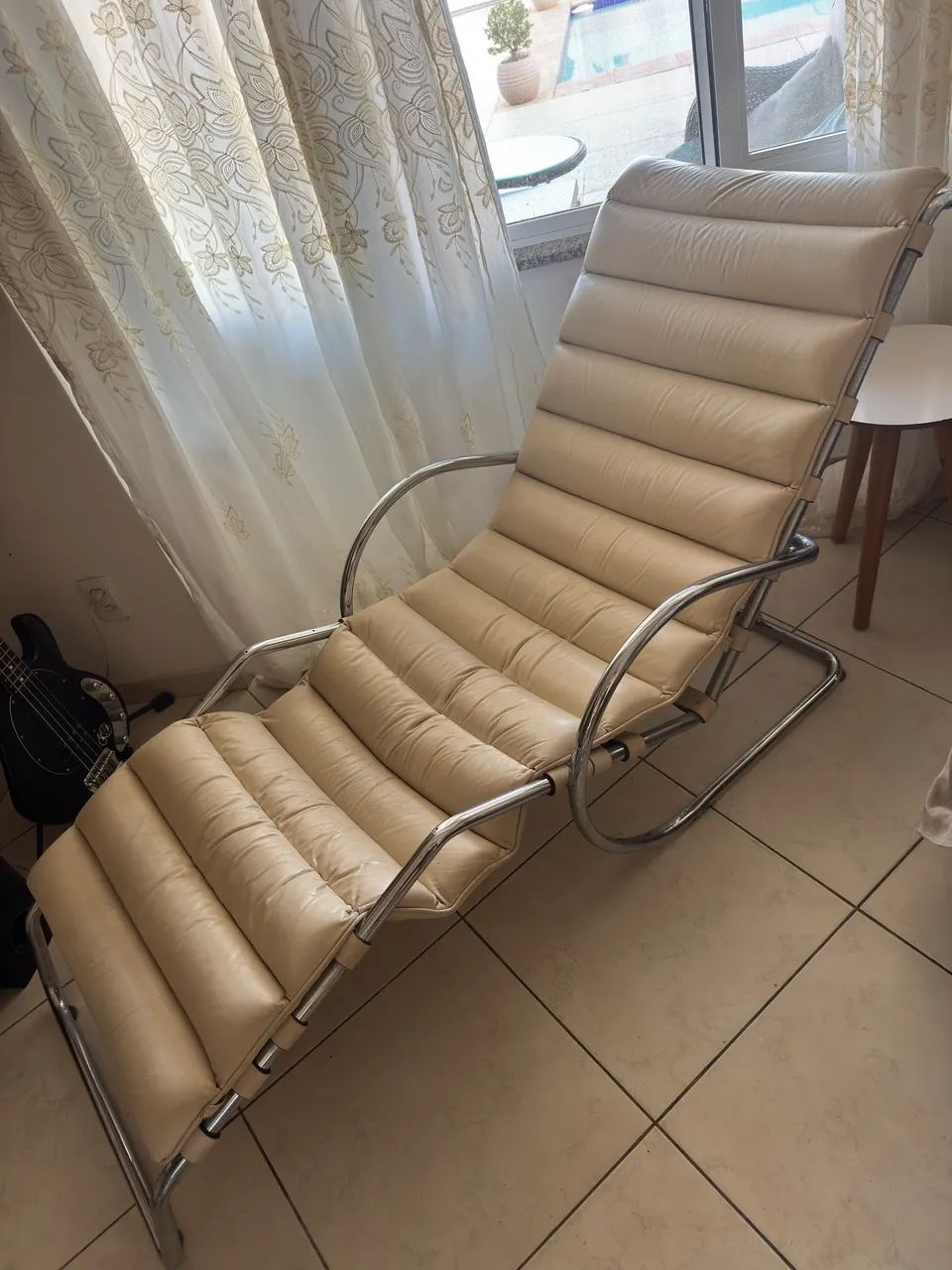 Chaise Long Mr Mies Van Der Rohe Forma Couro bege - Foto 2