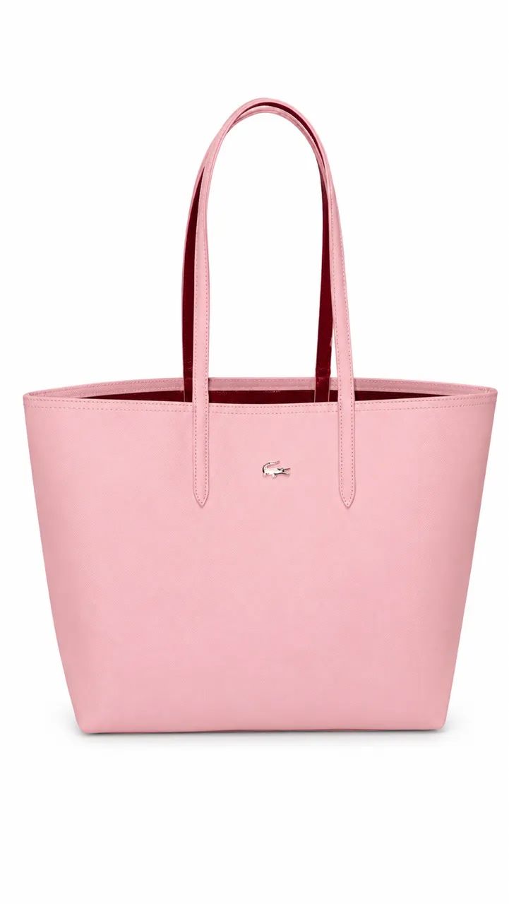 Bolsa Lacoste Anna Tote Rosa e Vinho- Excelente Estado