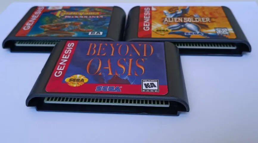 Kit Mega Drive: Cartucho Alien Soldier + Cartucho Castlevania Bloodlines + Jogo Beyond Oas - Foto 3