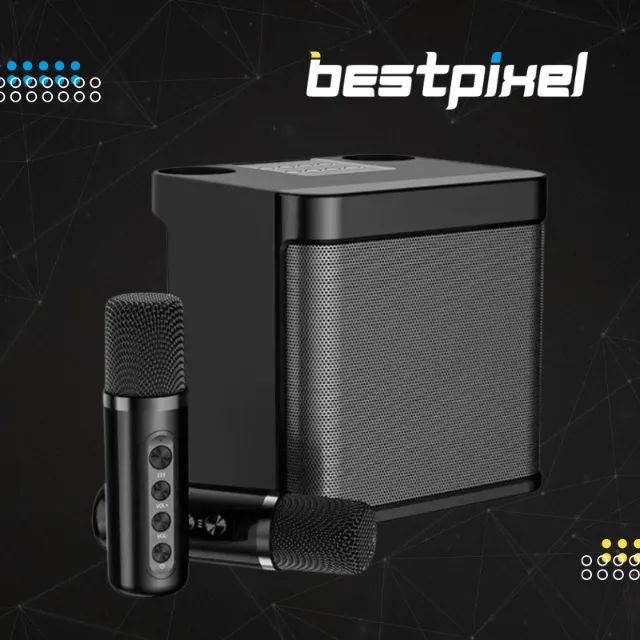 Bluetooth Karaoke Speaker with 2 Microphones – Powerful Sound