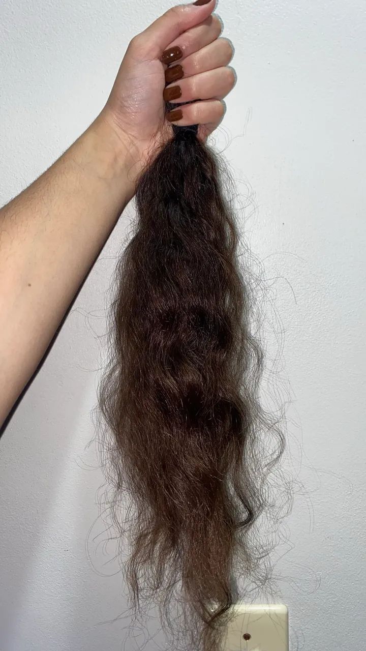 Cabelo Humano Brasileiro Premium 40cm - 100g | Castanho Natural - Foto 4