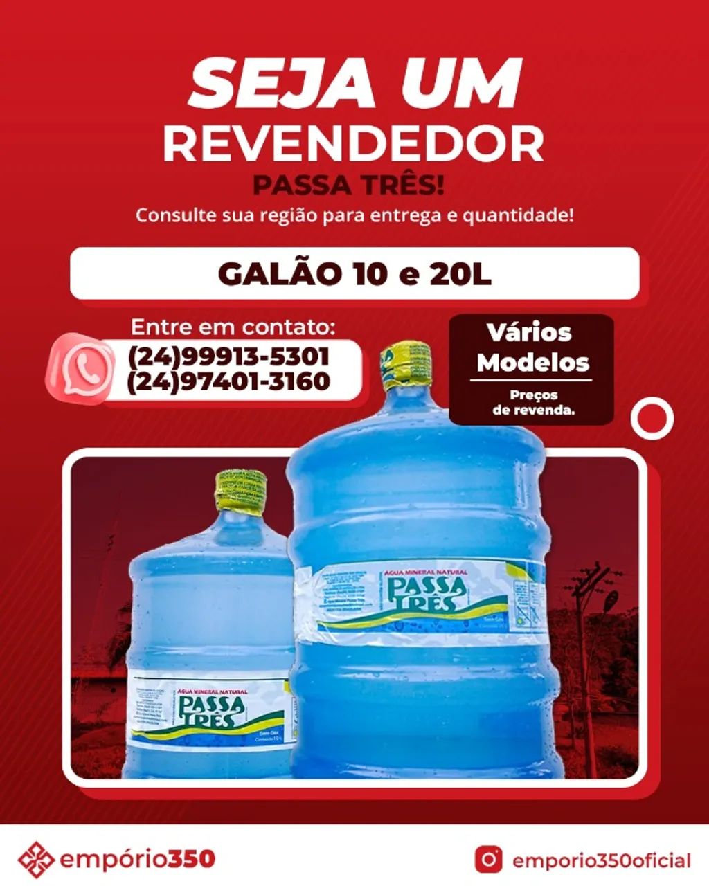 GAlÃO 20L PASSA TRÊS