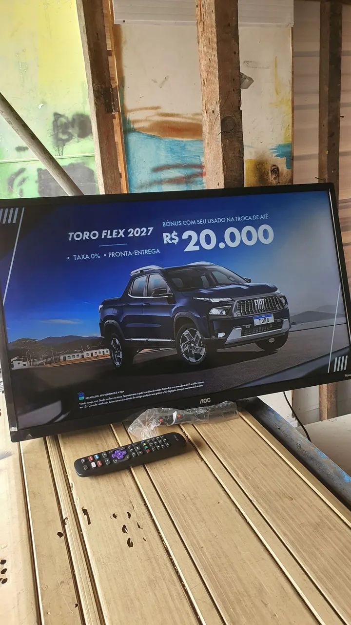 Vendo TV 32 polegadas AOC Roku smart funcionando perfeitamente - Foto 3