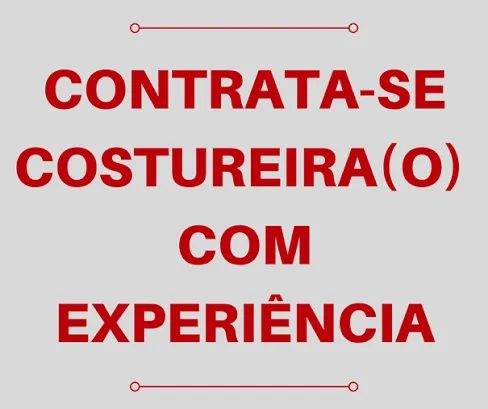 Vaga para Costureira 