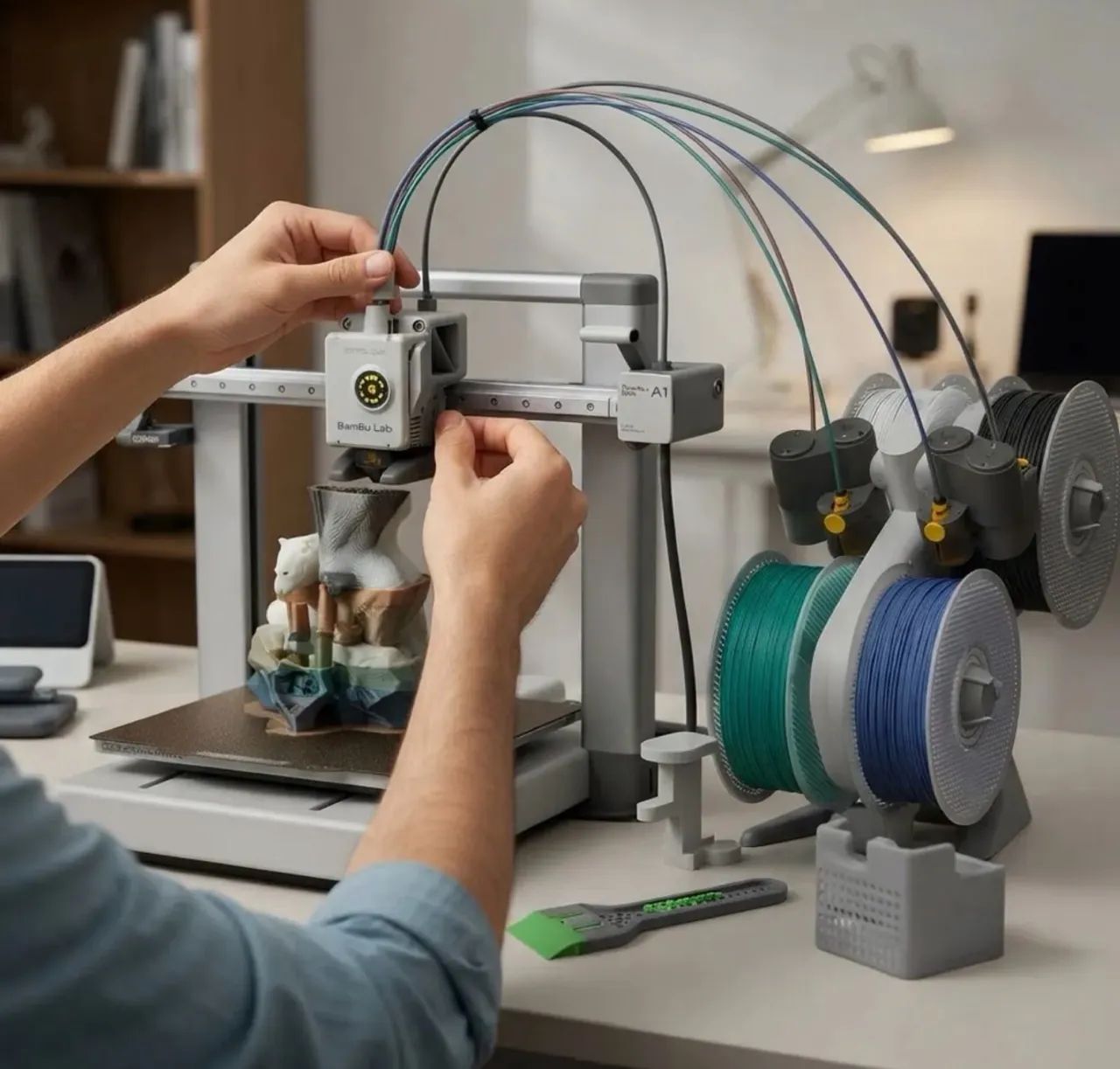 Impressora 3d Fdm Bambu Lab A1 Ams Lite (combo)  - Foto 2