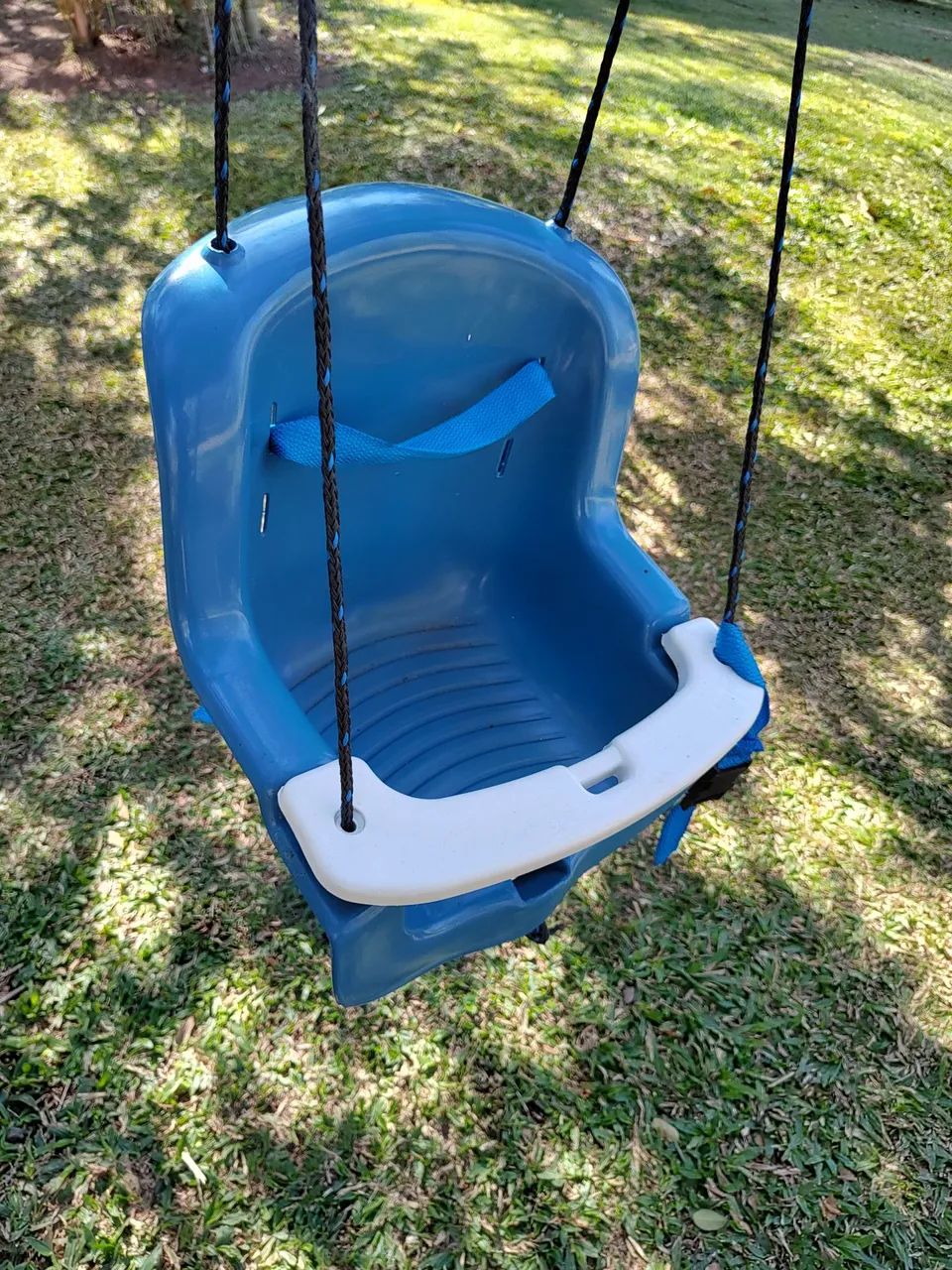 Balanço de plástico infantil azul  - Foto 4