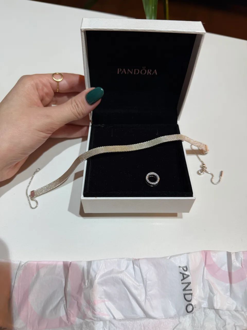 Colar Choker Pandora Reflexions + Pingente  - Foto 5