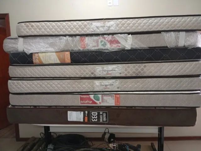 Box e colchão D33 solteiro