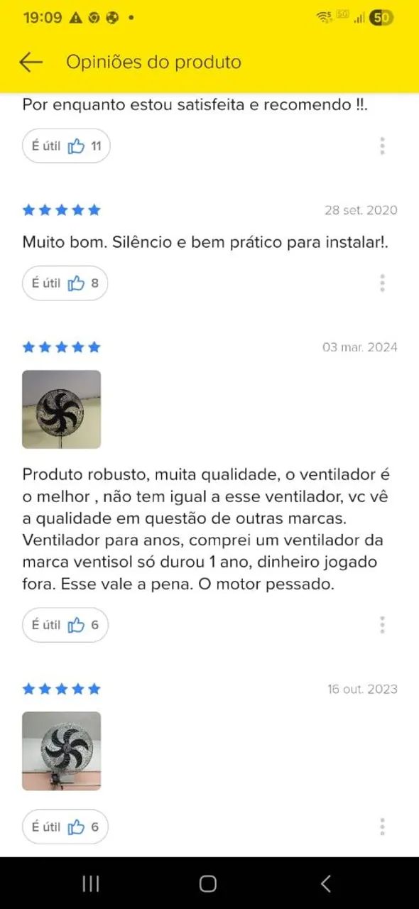 VENTILADOR DE PAREDE 50 CM CROMADO - Foto 4