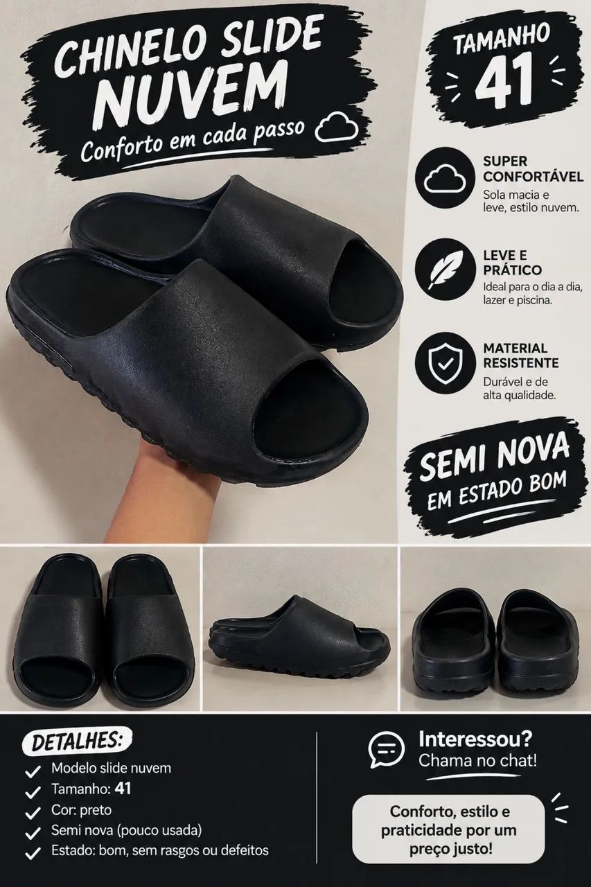 chinelo slide nuvem - Foto 2