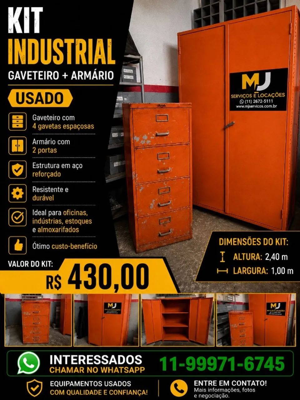 ARMARIOS E BANCADAS DE AÇO INDUSTRIAL - Foto 2