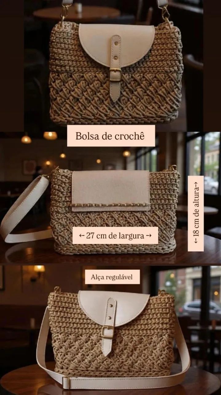 Bolsa crochê  - Foto 4