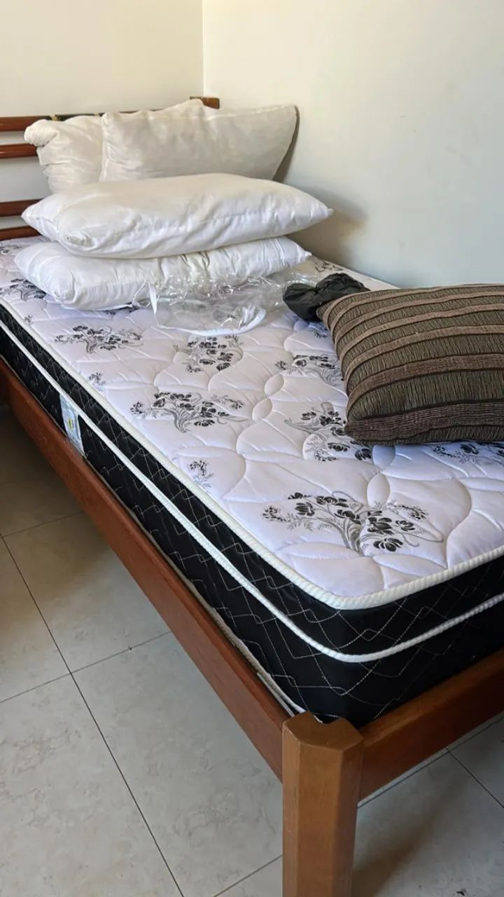 CAMA DE SOLTEIRO COM COLCHÃO  - Foto 3