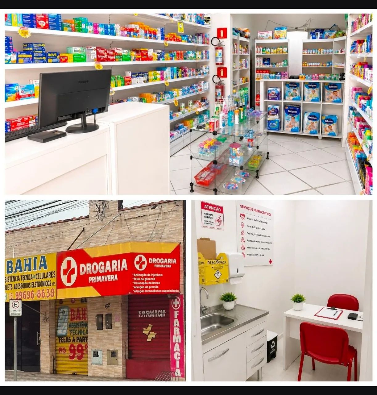Drogaria em pleno funcionamento 