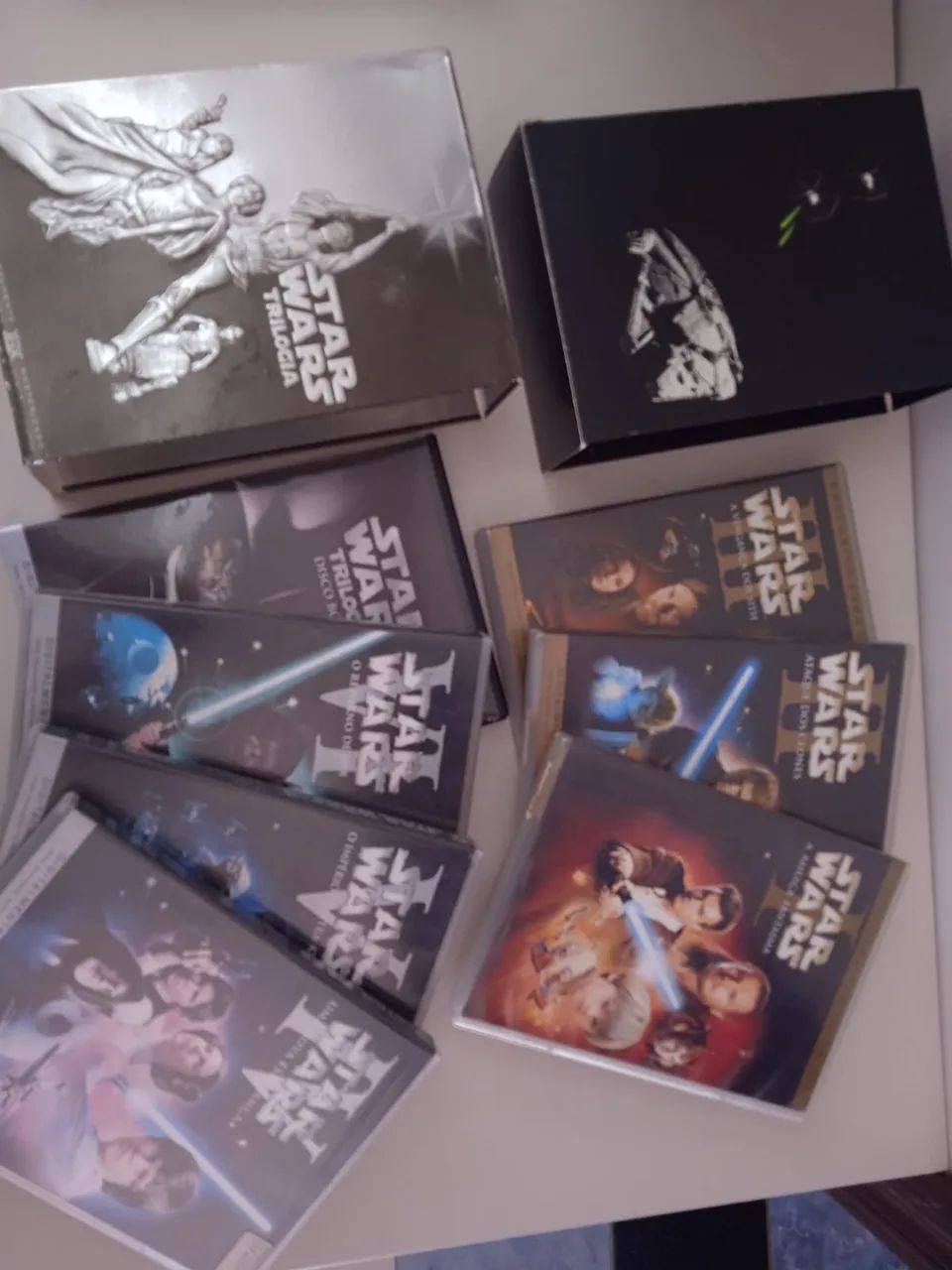 Box dvd star wars + episódios 1,2 e 3