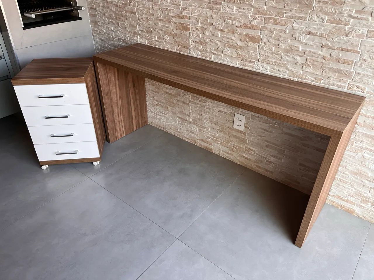 Mesa escritório com gaveteiro - Foto 3