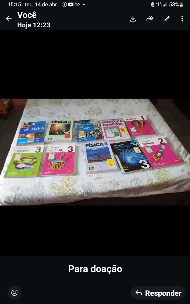 Doação de livros e CDs, DVDs.